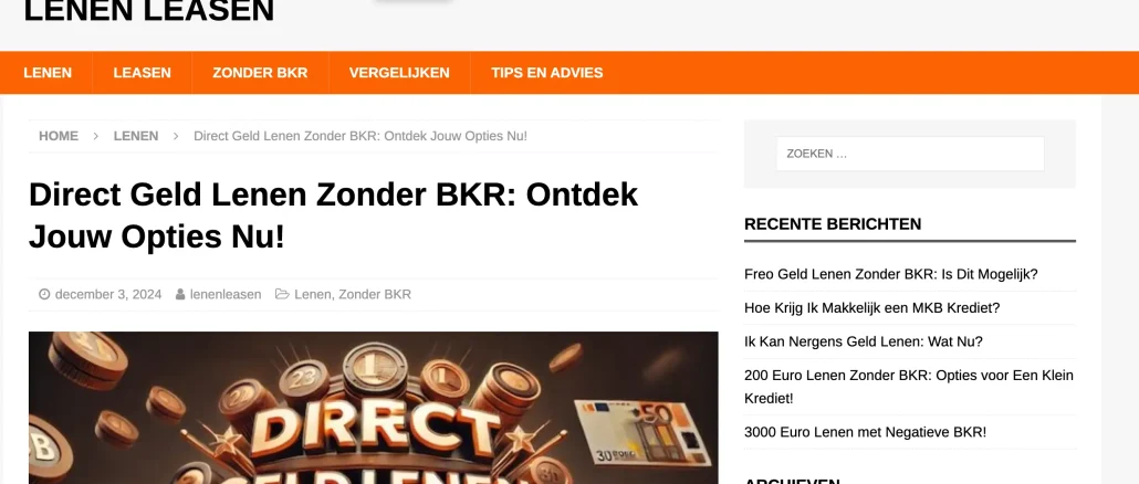 Snel Geld Lenen Zonder BKR Snel Geld Lenen Zonder BKR