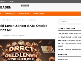 Snel Geld Lenen Zonder BKR